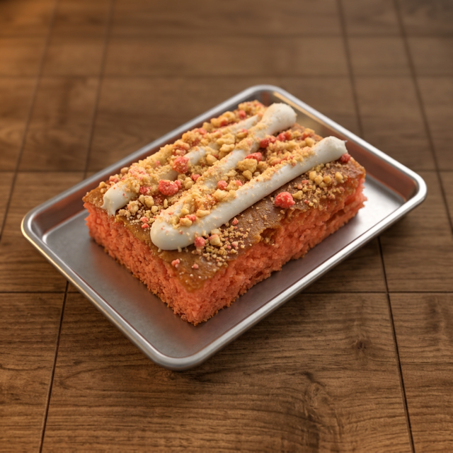Strawberry Crunch Cake.